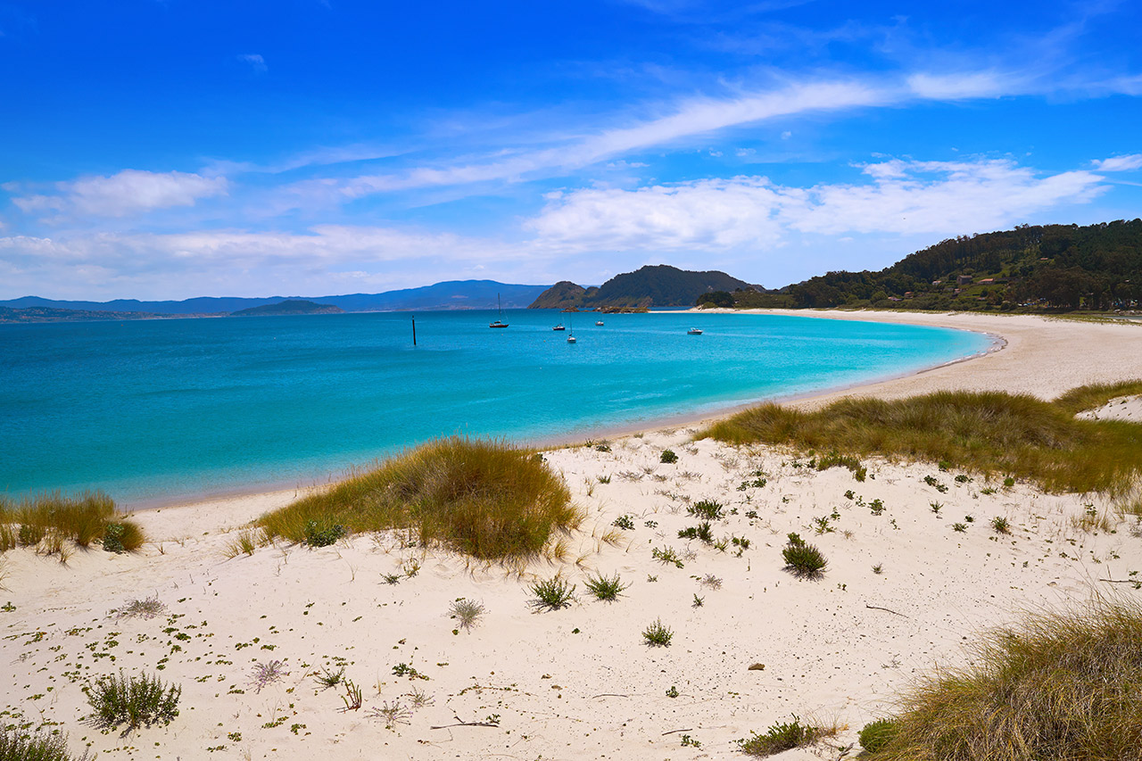 Playas de arena blanca en Islas Cíes
